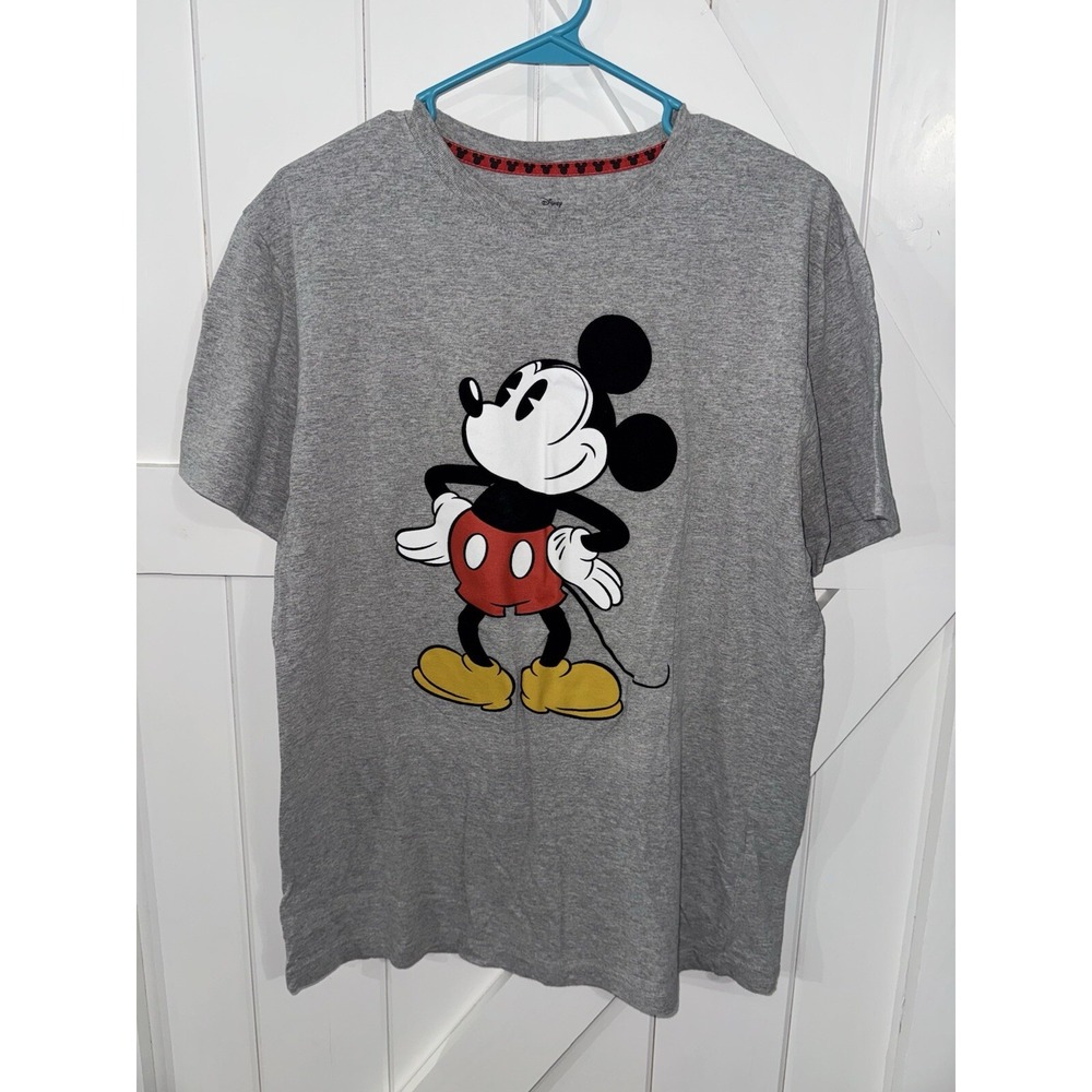 Disney Mickey Mouse Gray‎ Shirt Top Sz Large L